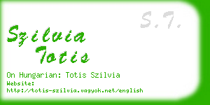 szilvia totis business card